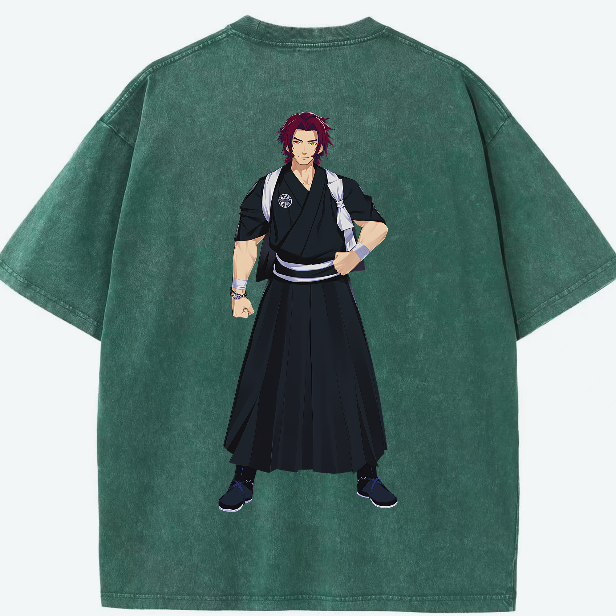（画像用） 刀剣乱舞 Touken Ranbu 綿100% ヴィンテージ風 半袖Tシャツ（背面プリント）